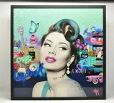 Est la vie ii by Miss Mash, mixed media on board, sold Dec 2025