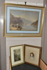 Continental lake view by Edward Tucker, watercolour on paper, sold Dec 2025