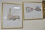 The Ponte Vecchio and Torre D by Paul Hogarth, pencil, sold Dec 2025