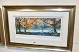 Backlit boy and dog by Rolf Harrris, print on paper, sold Dec 2025