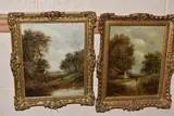 Landscape with figures by Joseph Thors, oil on wood, sold Dec 2025