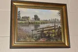 The hall, swarkestone by Rex Preston, oil on canvas, sold Dec 2025