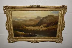 On the lledr, north wales by Thomas Morris Ash, oil on canvas, sold Dec 2025