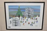 The most wonderful christmas tree by Gordon Barker, acrylic on paper, sold Dec 2025