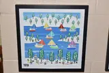 Winter wonderland by Gordon Barker, acrylic on paper, sold Dec 2025