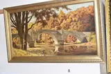 Autumn in wharfedale, barden bridge by F.F. Errill, oil on board, sold Dec 2025
