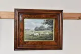 Pastoral landscape with sheep by G. Williams, oil on board, sold Dec 2025