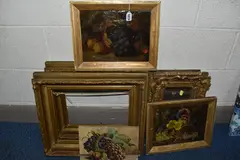 A still life study of flowers in a wicker basket by Vincent Clare, oil on canvas, offered Dec 2025