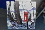 Snowy post box by Timmy Mallett, print, sold Dec 2025
