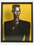 Grace jones by Nick Holdsworth, mixed media on paper, sold Nov 2025