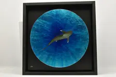 The great blue by Nick O'Neill, mixed media, sold Nov 2025