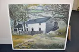 Landscape with cottage by Bernard Green, oil on board, offered Nov 2025