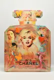 Chanel bottle ii by Uri Dushy, mixed media, sold Nov 2025