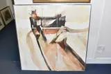 Fishing boat by Martin Aynscomb, mixed media on board, sold Oct 2025