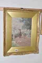 Coming home from ploughing by Joseph Kirkpatrick, oil, sold Oct 2025