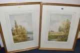 Comprising a harvesting scene by Henry John Kinnaird, watercolour on paper, sold Oct 2025