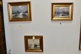 Comprising a scene with boats to by Don Micklethwaite, oil, offered Oct 2025