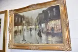 Victorian street scene at night by John Bampfield, oil on canvas, sold Oct 2025