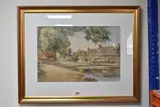 Rural village scene by Joseph Arthur Powell, watercolour on paper, offered Oct 2025