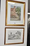 Country cottage and garden by Joseph Arthur Powell, watercolour on paper, offered Oct 2025