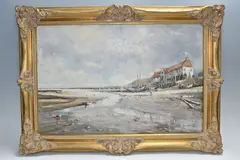 656 Afternoon Shadows - Burnham Overy by John Sutton, oil on canvas, sold Aug 2025