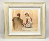 Seated couple at ascot by Mark Spain, oil on board, sold Aug 2025