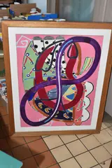 Violet loop by Derek Roberts, oil, sold Aug 2025