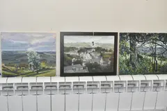 Clun, shropshire by Ronald K. Moore, 2010, oil on board, sold Aug 2025
