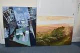 Autumn sunset 2 by Ronald K. Moore, 2015, oil on canvas, offered Aug 2025