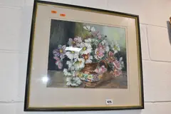 Cosmos by Marion Broom, watercolour on paper, sold Aug 2025