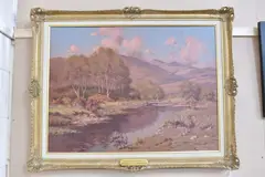 Twilight of a summer by Richard Forsyth, oil on canvas, sold Jul 2025