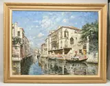 Sunday in venice by Johnny Gaston, oil on canvas, sold Jul 2025