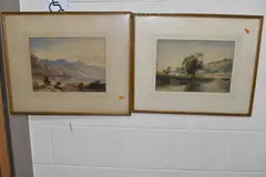 Comprising a river landscape with by Edward Tucker, WATERCOLOUR, offered Jun 2025