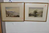 Comprising a river landscape with by Edward Tucker, WATERCOLOUR, offered Jun 2025