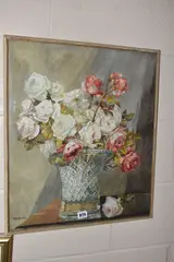 Roses by Reginald Harry Austin, watercolour on paper, sold Jun 2025