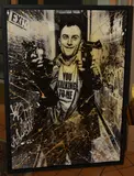 You talking to me by Mr Sly, mixed media on canvas, sold Jun 2025