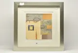 ABSTRACT BLOCKS OF COLOUR, signed bottom left, mixed media by Linda Charles, mixed media on paper, sold Jun 2025