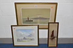 Sunset sailing by Peter MacGregor Wilson, watercolour on paper, sold Jun 2025