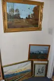 Comprising a landscape with pheasants in by P. Cromack, oil on canvas, sold Jun 2025