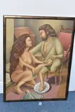 Domestic scene by Graham Wheatley, oil on canvas, sold Jun 2025