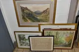 COMPRISING A HENRY HARRIS LINES WATERCOLOUR, Vale of the Mawddach' a by Five Paintings And Prints, 1912, WATERCOLOUR, sold Jun 2025