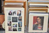 A quantity of portraits by Len Hardy, charcoal and pencil, sold Jun 2025