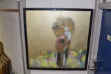 Geisha by Alexander Rhys, mixed media on canvas, sold May 2025