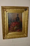 Basket of strawberries by Crin Gale, 1998, oil on canvas, sold May 2025