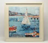 Sailing out by Sally Anne Fitter, acrylic on canvas board, sold May 2025