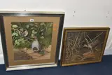 Comprising a Wading bird in water by M. Donnelly, oil on canvas, sold May 2025