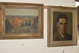 A portrait of a male figure by Oscar de Lall, oil on canvas, sold May 2025