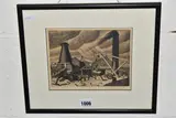 Wedgwood etruria, the flint mill and kiln by Leonard Griffiths Brammer, etching, sold May 2025