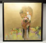 Geisha by Alexander Rhys, mixed media on canvas, offered May 2025