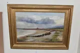 A coastal landscape by John D. Taylor, oil on canvas, sold May 2025